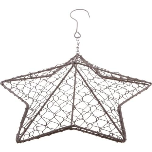 27cm Star Shape Iron Wire Frame Succulent Pot Rack Wedding Garden Decor NEW