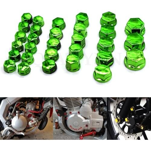 30P Motorcycle Screw Nut Bolt Cap Cover Decoration Centro Motorbike Ornamental Mouldings For new . Kawasaki Honda