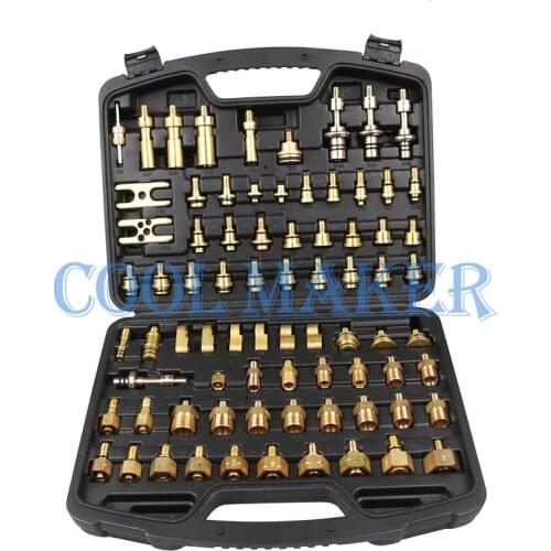 77pcs pure copper leak test tool air conditioner Asian and European car plugging