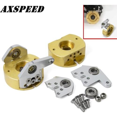 AXSPEED Brass Counterweight 206g/Pair Balance Weight Tire Portal Drive Housing for 1/10 Axial Wraith 90018 RC Crawler Parts