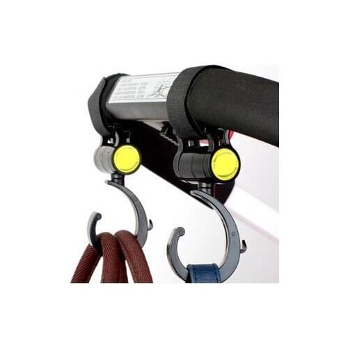 Baby Stroller Hooks Kids Pushchair Pram Hanger Carabiner Rotate 360 Degree Shopping Bag Clip Rotatable Hook With Strap And Hook