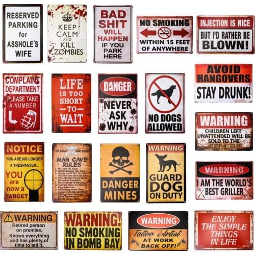 DL-Notices MATE Metal Sign garage signs for men Home Decor pin up poster house rules
