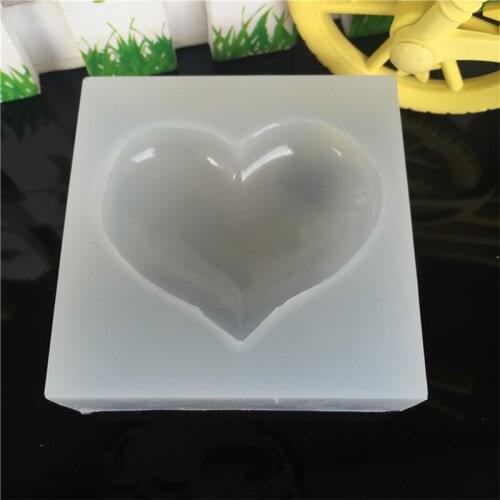 3.9*4.9cm DIY Love Heart Drops of Glue Silicone Mold Smooth Cake Moulds For Chocolate Accessories Liquid Baking Tool FQ3387