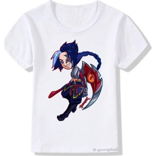 Kawaii T-shirt Funny Cool Girl Anime Lols Penta Kill Cartoon Print T Shirt Summer Tops Kids Birthday Gift Short Sleeve Unisex
