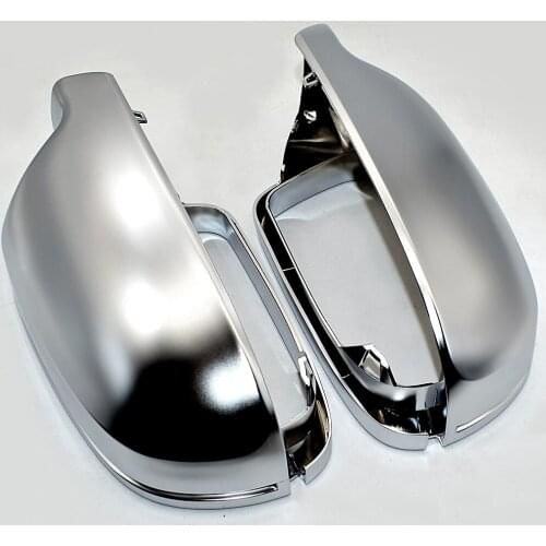 Matt Chrome Car Rearview Silver Side Mirror Covers Cap S Line B8.5 B 8.5 For Audi A3 A4 A5 2011-2016