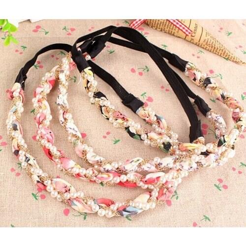2021A8 NEW Wholesale and Retail fashion korea leather flower stick hairband elastic hairband headband hair accessories