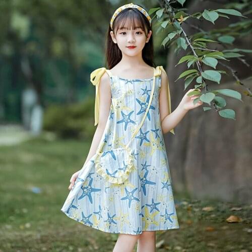 New Summer Girls' Dress 2021 Girls' Suspender Dress Baby Girl Clothing Kids Clothes