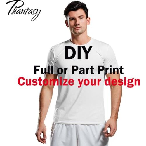 Phantasy DIY Custom Shirts Unisex Logo Text Full printing Top Tees Customized Shirts streetwear Oversize Shirts