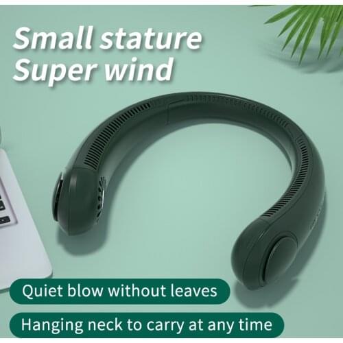 Neck Fan Portable Fan USB Rechargeable 3 Speed Adjustable Portable 360 Degree Personal Wearable Sports Cooling Fan For Outdoor