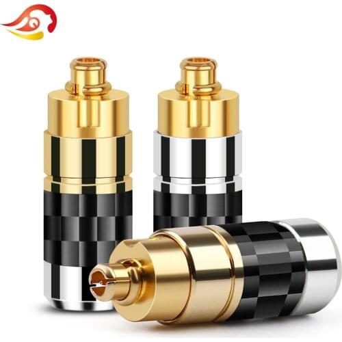QYFANG Aluminum Alloy Earphone Plug Carbon Fiber DN2002 Pin Audio Jack Wire Connector For DK-3001 ES10 UE900 SE535 Headphone