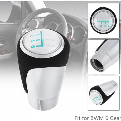 6 Speed Green Word Car Manual Gear Shift Handball Knob Car Accessories Fit for BMW E60 E87 E90 E46 E36 / 6 Gear Models