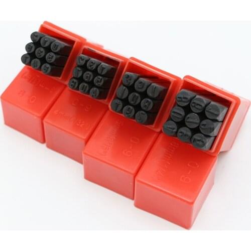 9pcs/set Steel Die Metal Number Stamping Punch Tool Number Stamps Tools DIY Jewelry Gold Silver Metal leather Stamp