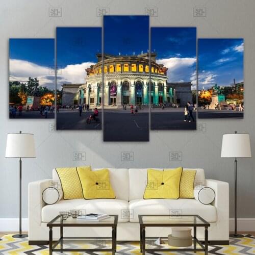 Modern Modular Poster 5 Pieces Canvas Print Painting Armenia Opera Landscape HD Print Wall Art Picture For Living Room Decor