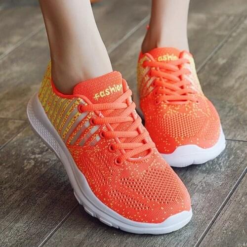Tennis Shoes For Women Flying Weaving Breathable Sneakers Woman Sport Shoes Comfortable Platform Sneakers Women Zapatos De Mujer