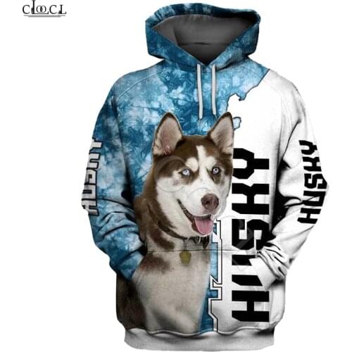 2021 Fashion Animal Husky Dog Sky 3D Full Print Hoodie Men Women Harajuku Pet Dog Streetwear Casual Hooded Coat Drop Shipping