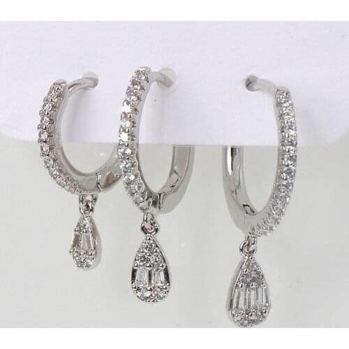 TIRIM Vintage Cubic Zirconia Round Circle Earrings for Women CZ Kolczyki Damskie Small Hoop Earring Pendientes Mujer