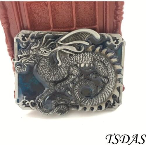 Animal Long Dragon Metal Belt Buckle Suitable for 3.8cm-4cm Belt Classic Mans Gift