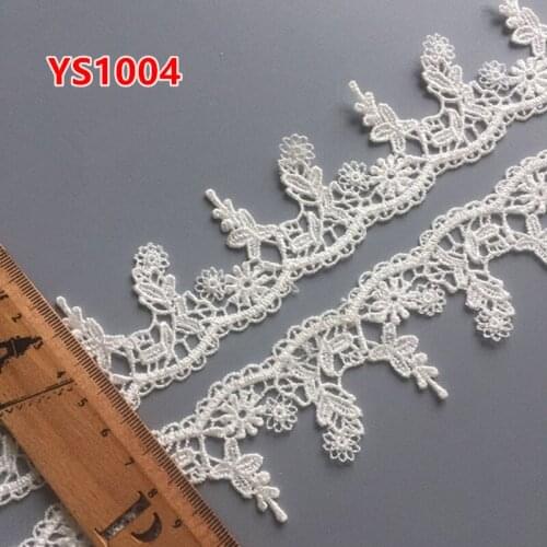 5yards 40MM white Embroidered Lace Fabric DIY skirt hem Dance costumes Garment Accessories lace trim Sewing Craft LP-YS1004