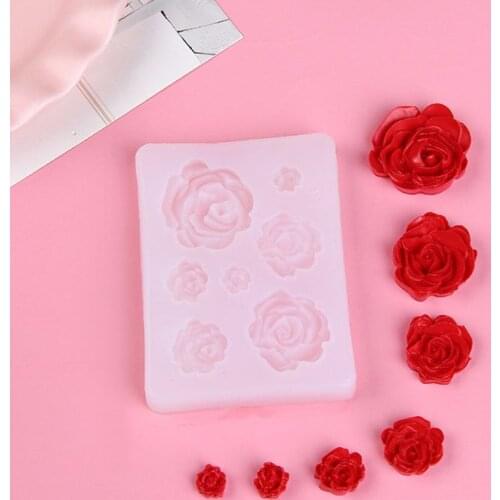 7 Sizes Resin Rose Flower Pendant Silicone Mold Resin Jewelry Making Art Crafts