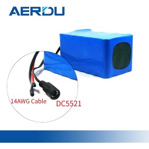AERDU 7S4P 25.9V 11.6Ah 2900mAh Cells 18650 Li-ion Battery Pack for 490W 400W Electric Scooters Hoverboard E-bike with 25A BMS