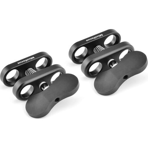 Minifocus 2 PCS x 1" Inch Aluminum Standard Ball Clamp Mount for Underwater Diving Camera Light Arm System Work with Ram Mounts