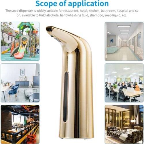 400ML Automatic Soap Dispenser Infrared Touchless Liquid Smart Sensor Hands Free Sanitizer Induction Shampoo Disinfectant Non-Co