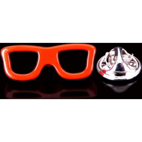 Red glasses Brooch New Fashion Jewelry Pin mens and womens French hat shirt scarf LAPEL BADGE PIN gift