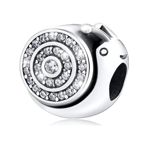 BEADS for Jewelry Making BraceletS Curious Snail cHarMs 100% 925 OrigiNal Sterling Silver Jewerly Free Shipping