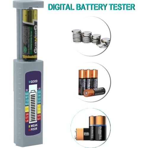 New Digital Battery Capacity Tester LCD Electronic Power Indicator Measure for 9V 1.5V AA AAA Cell C D Batteries