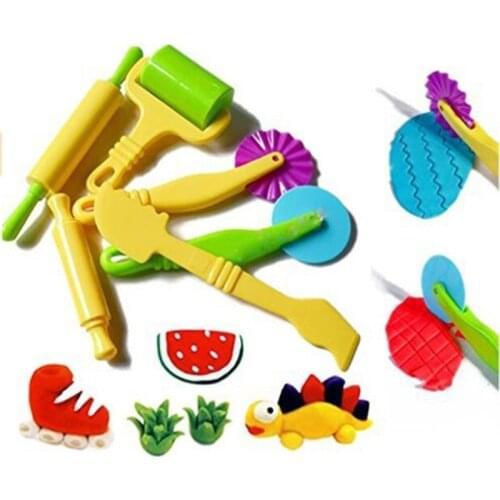 Color Play Dough Model Tool Toys Creative 3D Plasticine Tools Playdough Set Clay Moulds Deluxe Set Preschool Education Toys