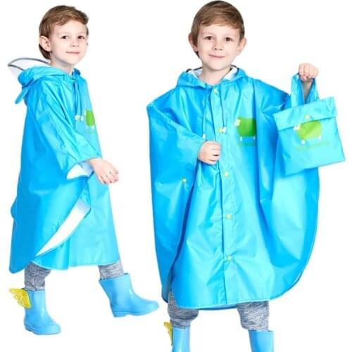 Baby Boy Coat Kids Rain Coat Hooded Waterproof Clothes Boys Girls Rain Jackets Toddler Cartoon Jacket Childrens Rainwear