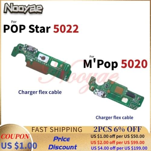 For Alcatel One Touch Pop Star 5022D 5022 5020D 5020 USB Charging Dock Port Charger Home Button Connector Microphone Flex Cable
