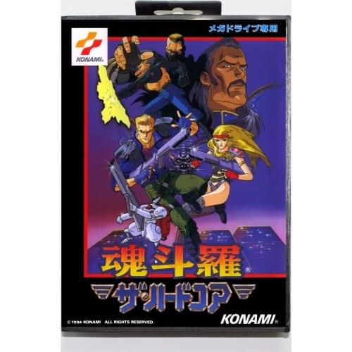Contra Hard Corps (aka Probotector) Game Cartridge 16 bit MD Game Card With Retail Box For Sega Mega Drive For Genesis