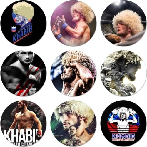 Khabib nurmagomedov Icons Pins Badge Decoration Brooches Metal Badges For Backpack Decoration