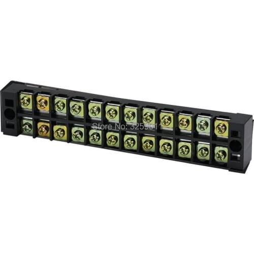 5PCS TB-4512 TB45A12P Suyep 12 Positions Dual Rows 600V 45A Wire Barrier Block Terminal Strip copper