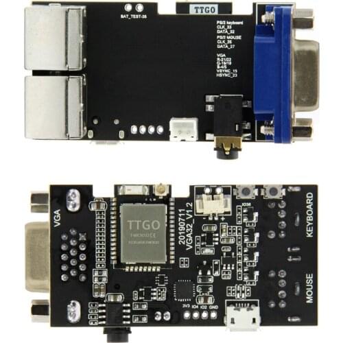 LILYGO TTGO VGA32 V1.2 Controller PS/2 Mouse And Keyboard Graphics Library Game Engine And ANSI/VT Terminal For The ESP32