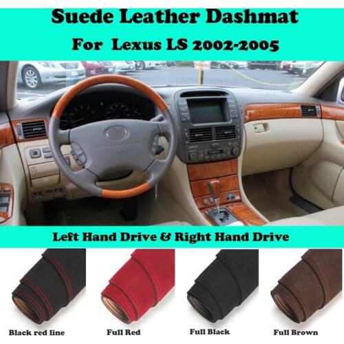 For Lexus LS Ls430 2002 2003 2004 2005 Suede Leather Dashmat Dashboard Cover Pad Dash Mat Car-Styling Carpet Accessories LHD RHD