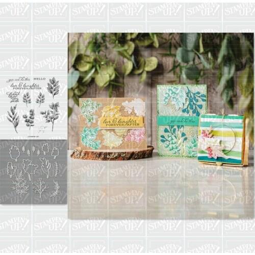 FOREVER GREENERY Metal Cutting Dies and Stamps Stencils For Scrapbooking Stencil Album Paper DIY Gift Card Decoration Embossing