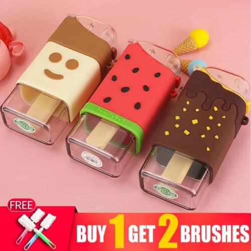 305ml Cute Reusable Single Items My Water Bottles Square BPA Free Children Drinking Drink Straw Sale Items Tea My Bottle Infuser