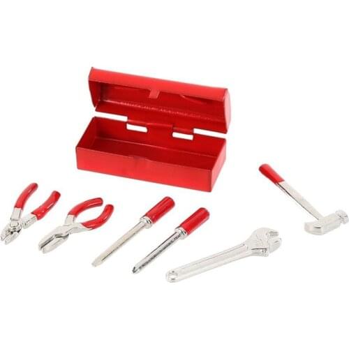 RC Rock Crawler 1:10 Scale Accessories Toolbox with Tools D90 SCX10 Land Rover Red