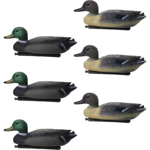6 Pcs 3D Lifelike Duck Hunting Decoy Floating Lure w/ Keel for Hunting Fishing