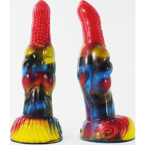 Sex Shop Sillicone Multi-bead Design Sex Toy Bird Sex Mythical Beast Fake Peni Suction Cup G Spot Anus Expansion Stimulator 18