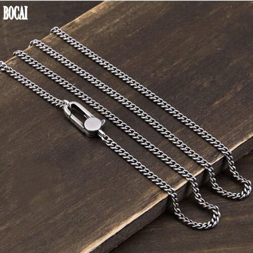 Vintage Thai silver nude chain wild silver chain children personality s925 sterling silver clavicle chain fashion woman necklace