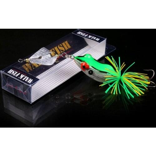 WALK FISH 1PCS Pesca Hard Fishing Lure With Propeller Large Noise Topwater Isca Frog Lure 140mm 11.2g Pesca Frog Fishing Tackle