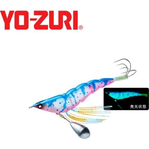 Japanese friends wish yukio okamoto, simulation wood shrimp - ZURI 2.5, 3.5, luminous octopus octopus weighted sea fishing bait