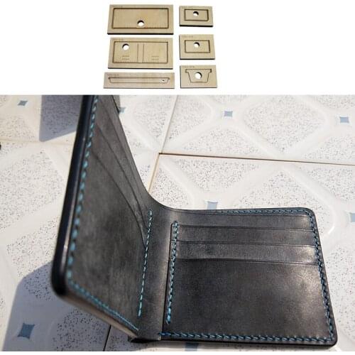 Japan Steel Blade DIY leather wallet card holder Wood die cut kinfe mould hand punch template set Leathercraft Tool