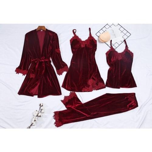 Winter Bathrobe Sexy Sleepwear 2021 Velor Pajamas Warm Homewear Fashionable Ensembles De Pyjama Beautiful Womens Nightgown Lace