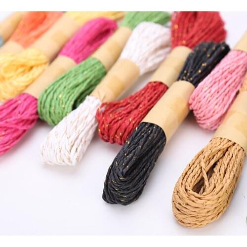 1 Set Paper String Kindergarten Handicraft Creative Weaving Paper Yarn Gift Packing/Tagging Supplies Party Banner PhotoAccessory