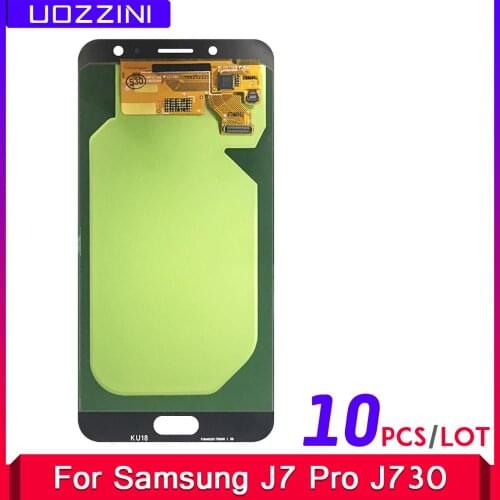 10 Pcs/Lot Super AMOLED For Samsung Galaxy J7 Pro 2017 J730 J730F LCD Display Touch Screen Digitizer Assembly