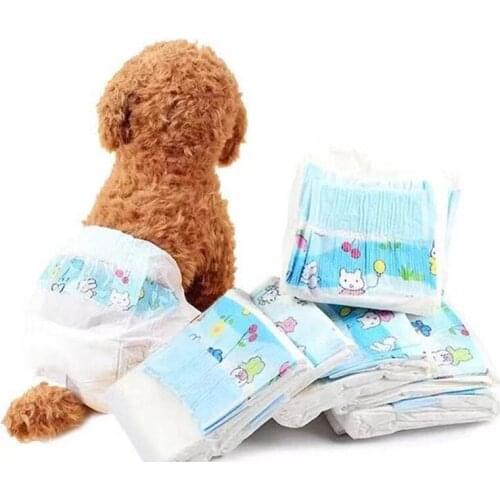 10pcs / bag Super Absorption Physiological Pants Dog Diapers Dog Diapers Disposable Dog Diapers No Leaking Puppy